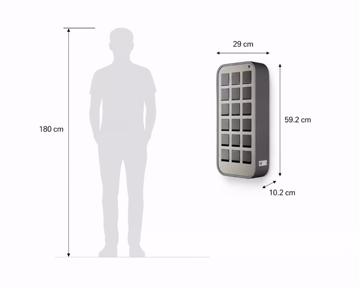 18-compartment expansion electronic key cabinet configuration