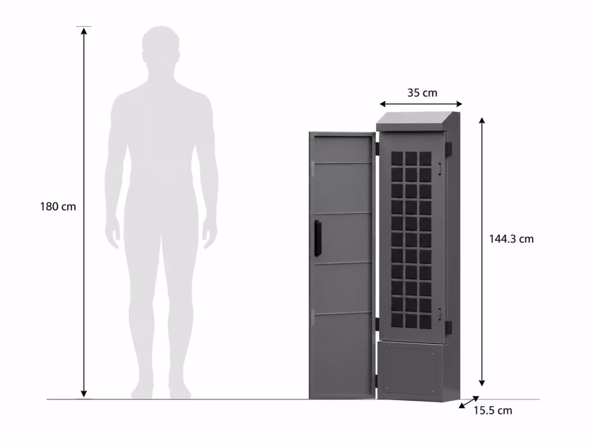 Outdoor configuration electronic key cabinet configuration